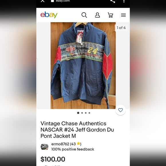 Vintage Jeff Gordon #24 Chase Authentics Dupont Jacket Size Lg NWT - Picture 7 of 7